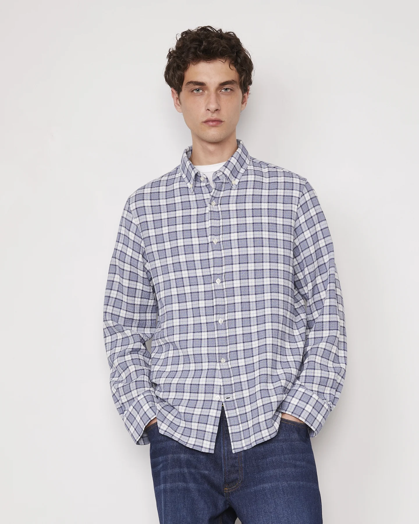 Arsene Waffled Cotton Check Shirt - Image 3