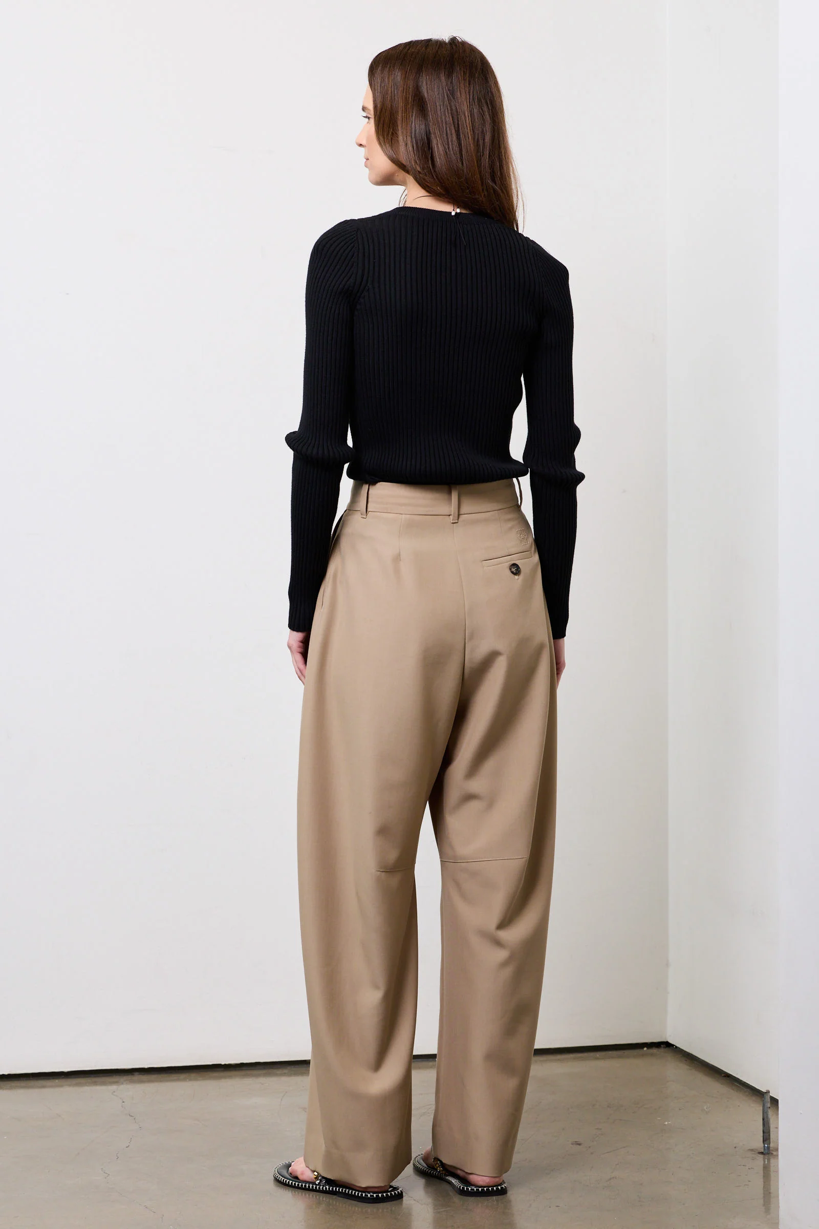 Rib Crew Neck Cardigan - Image 3