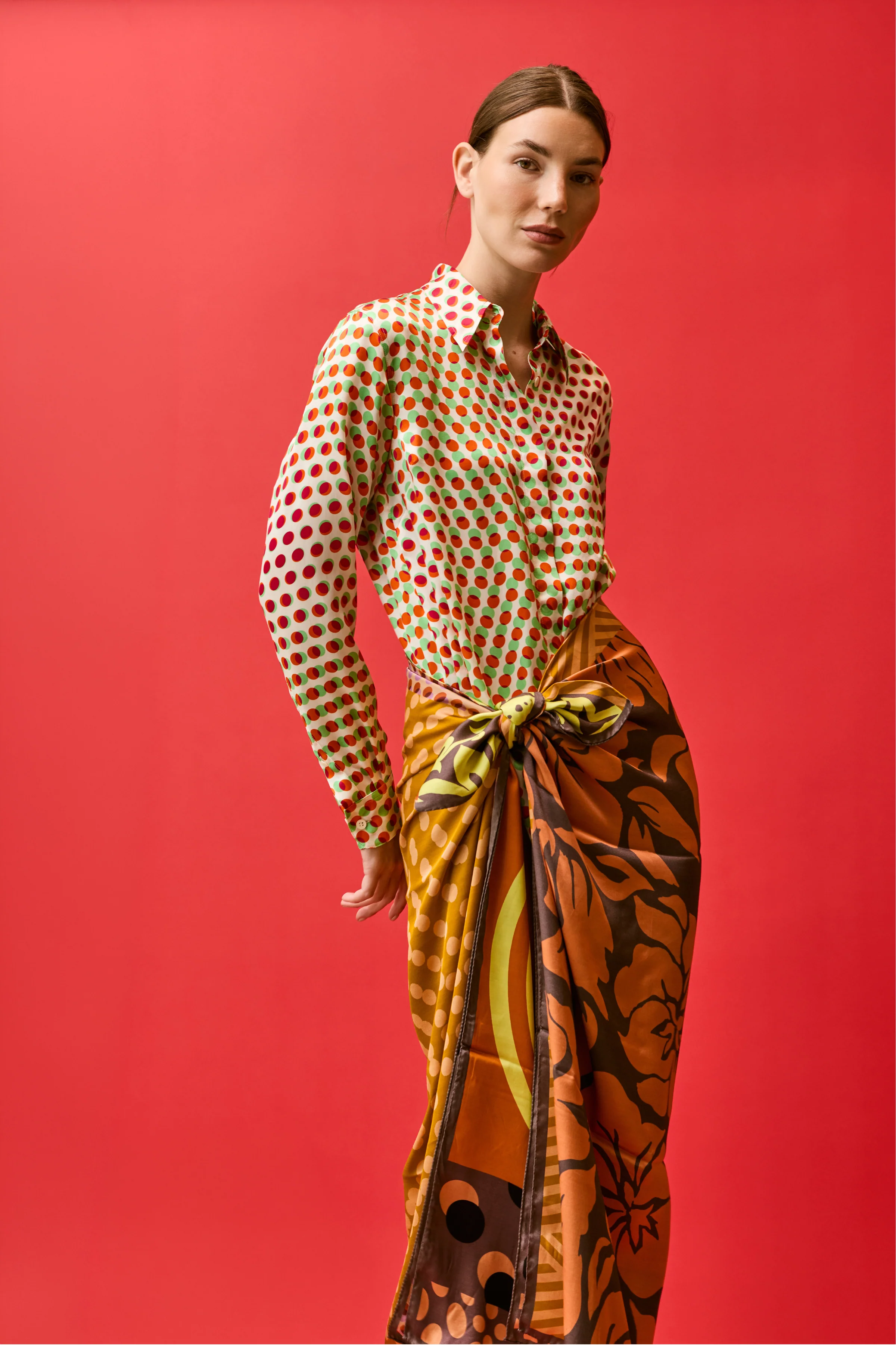 Chowy Polka Dot Silk Shirt - Image 3