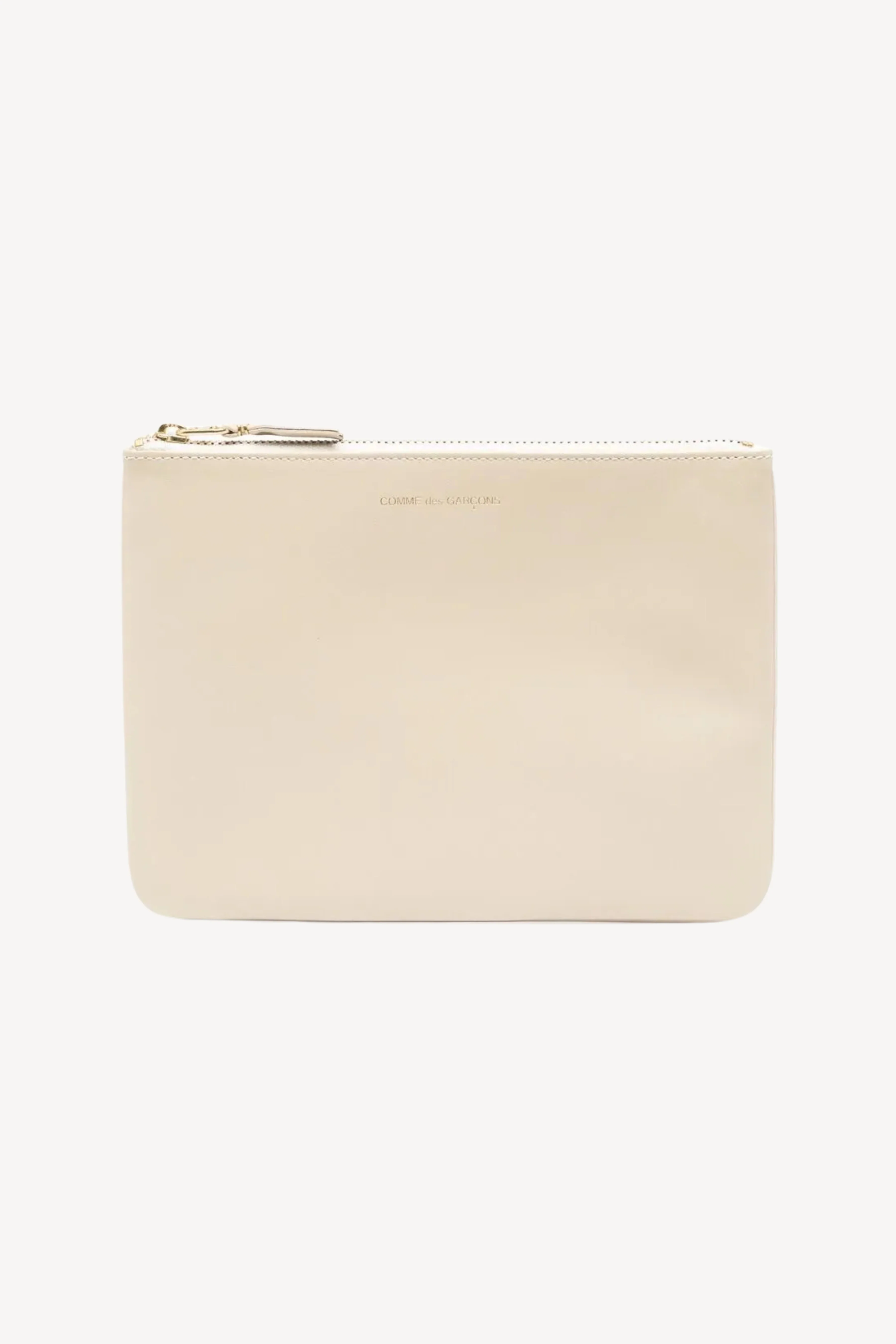Classic Leather Pouch in Off White