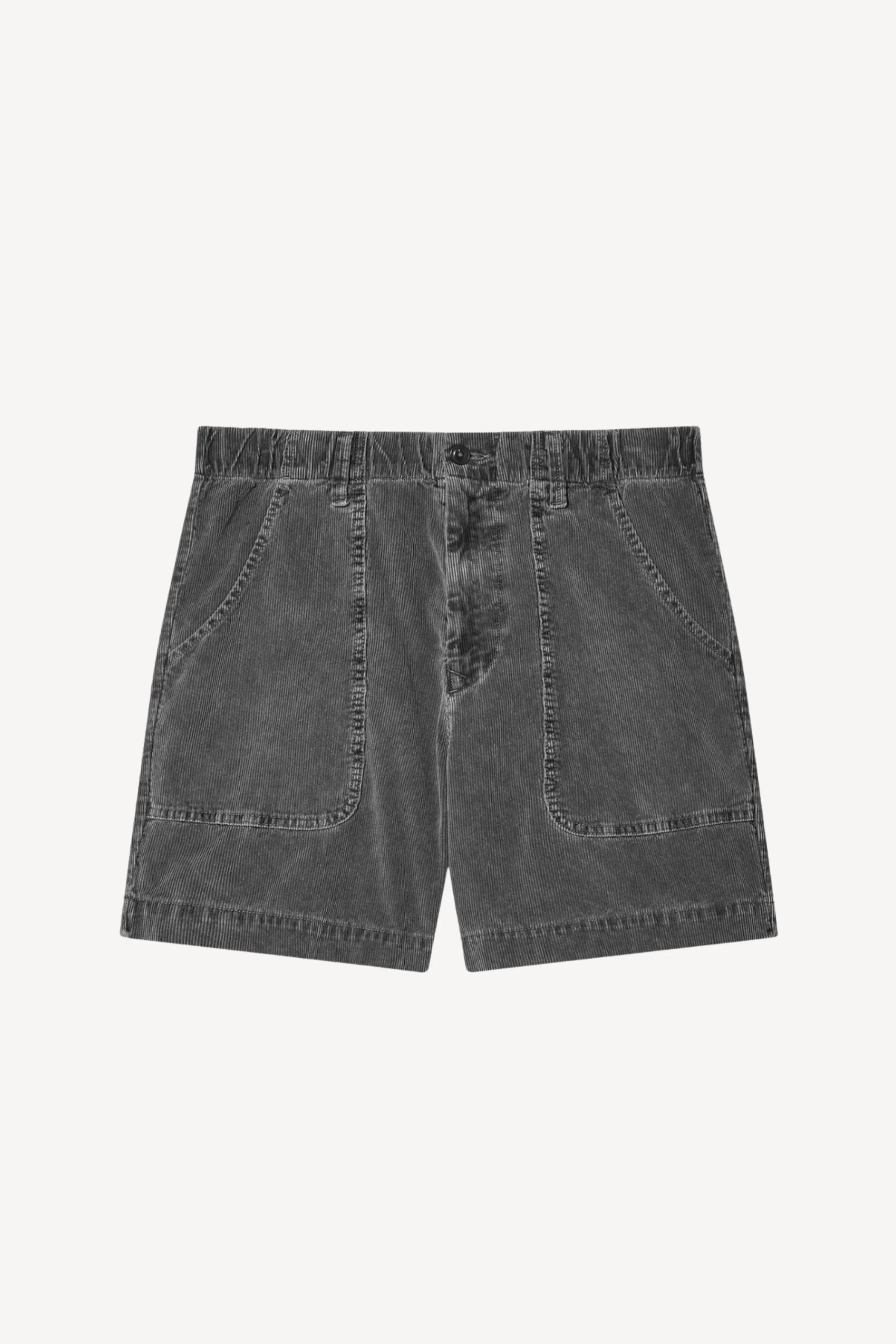 Cord Short in Faded Black