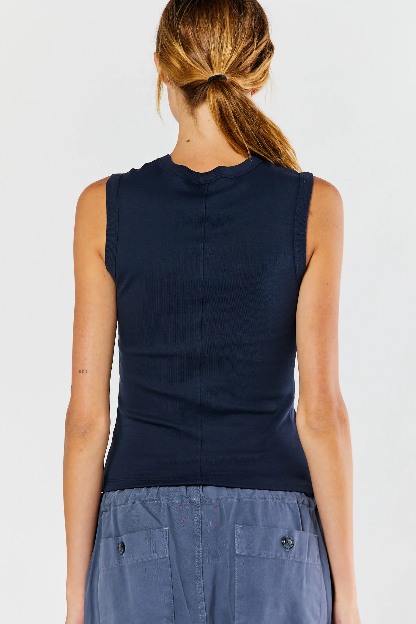 Esme Tank in Navy - Image 6