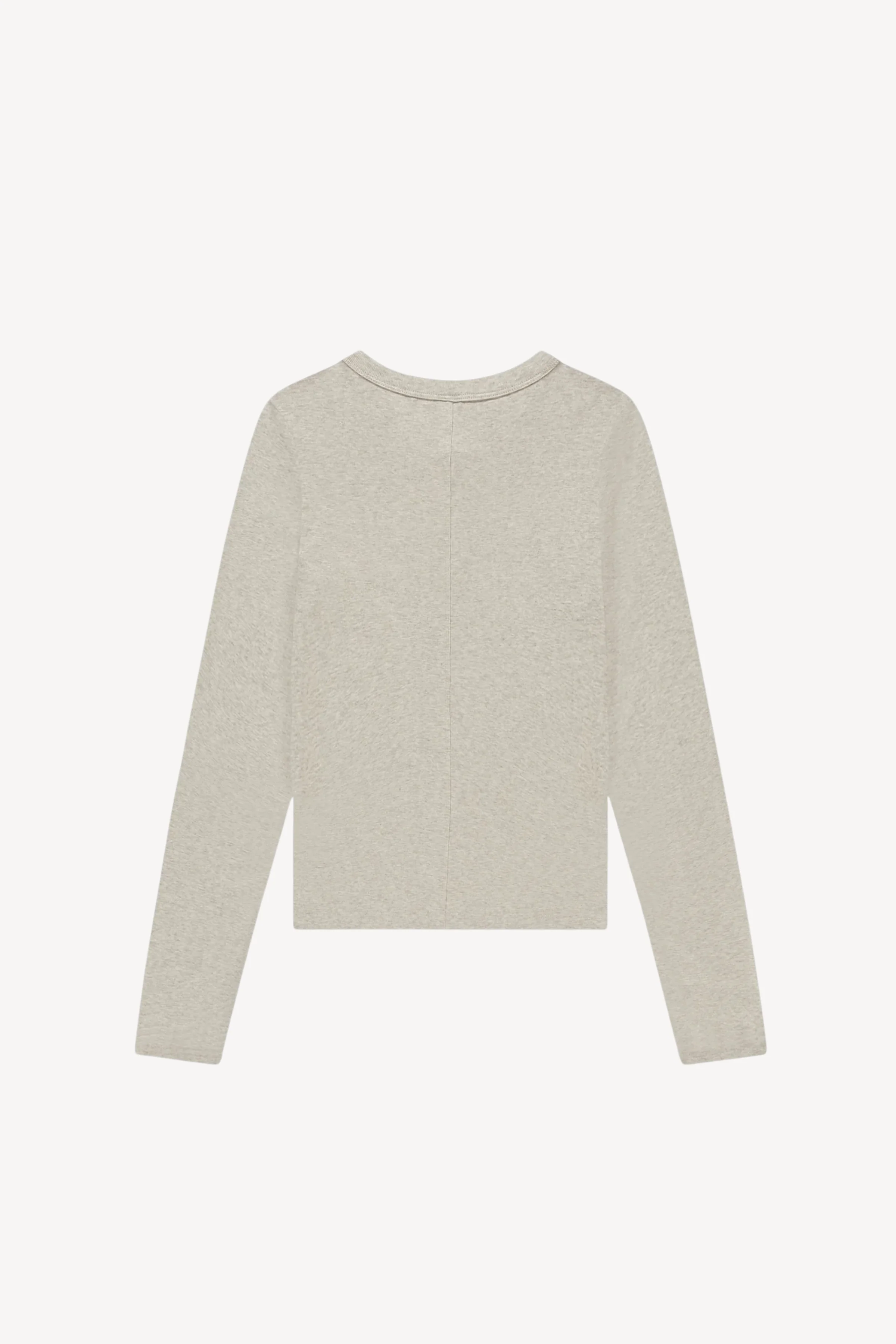 Jess Longsleeve Henley in Grey - Image 2
