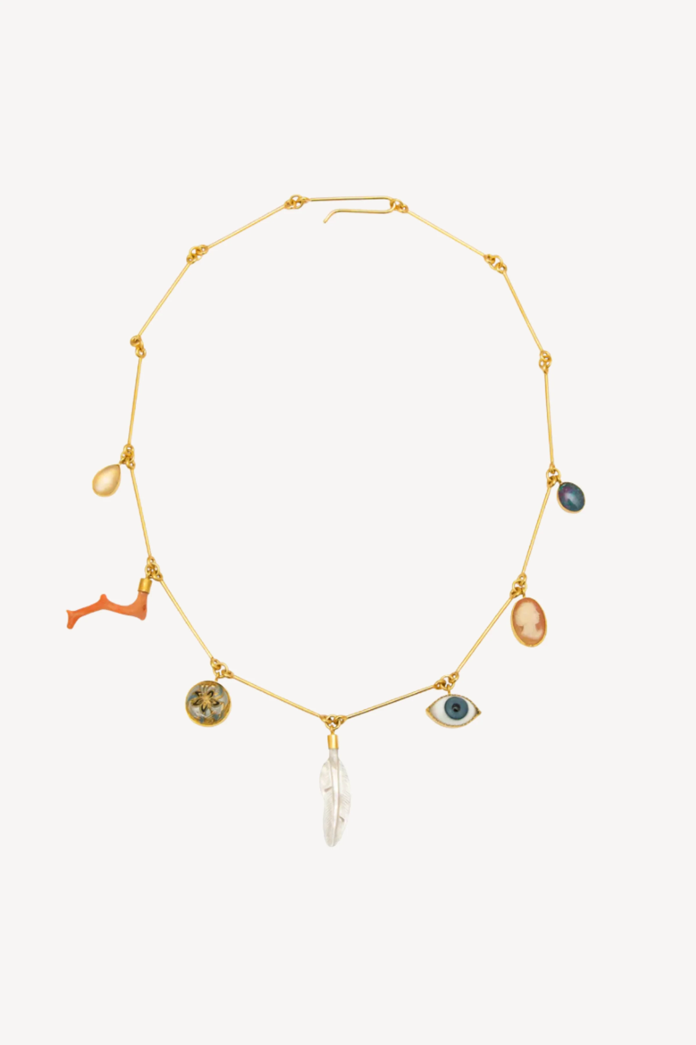 Seven Wire Charm Necklace