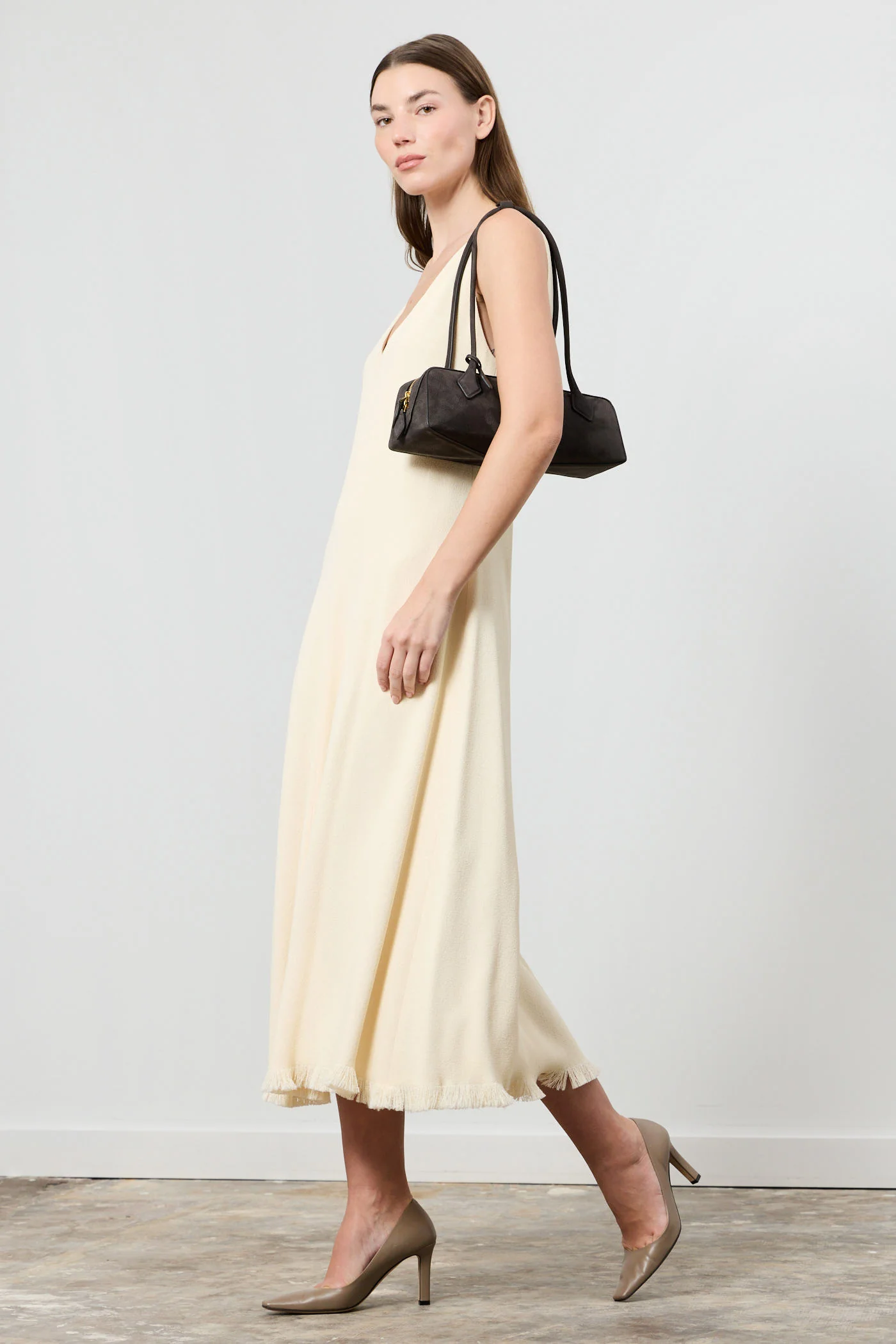 Heloise Crepe V-Neck Dress - Image 3