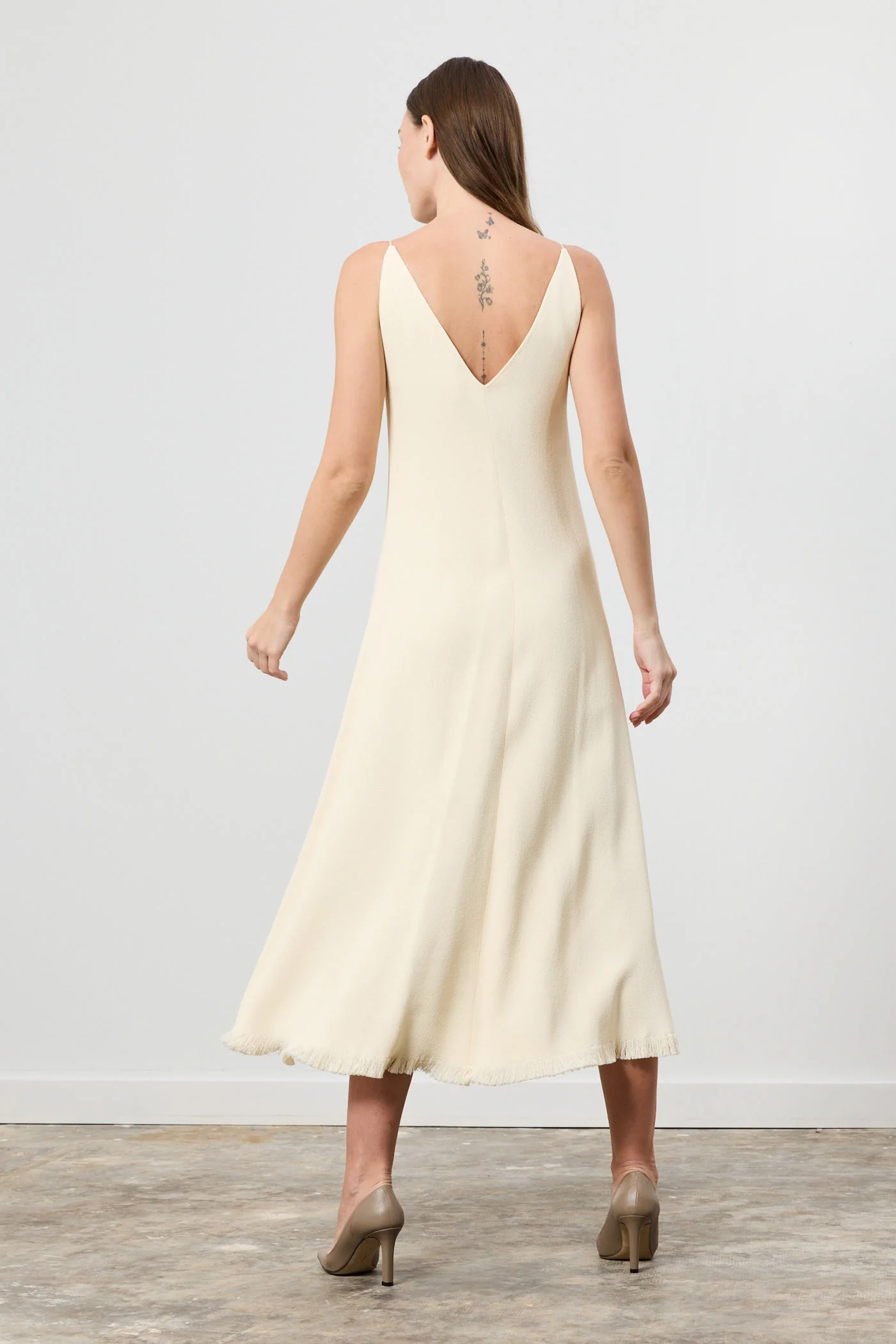 Heloise Crepe V-Neck Dress - Image 6