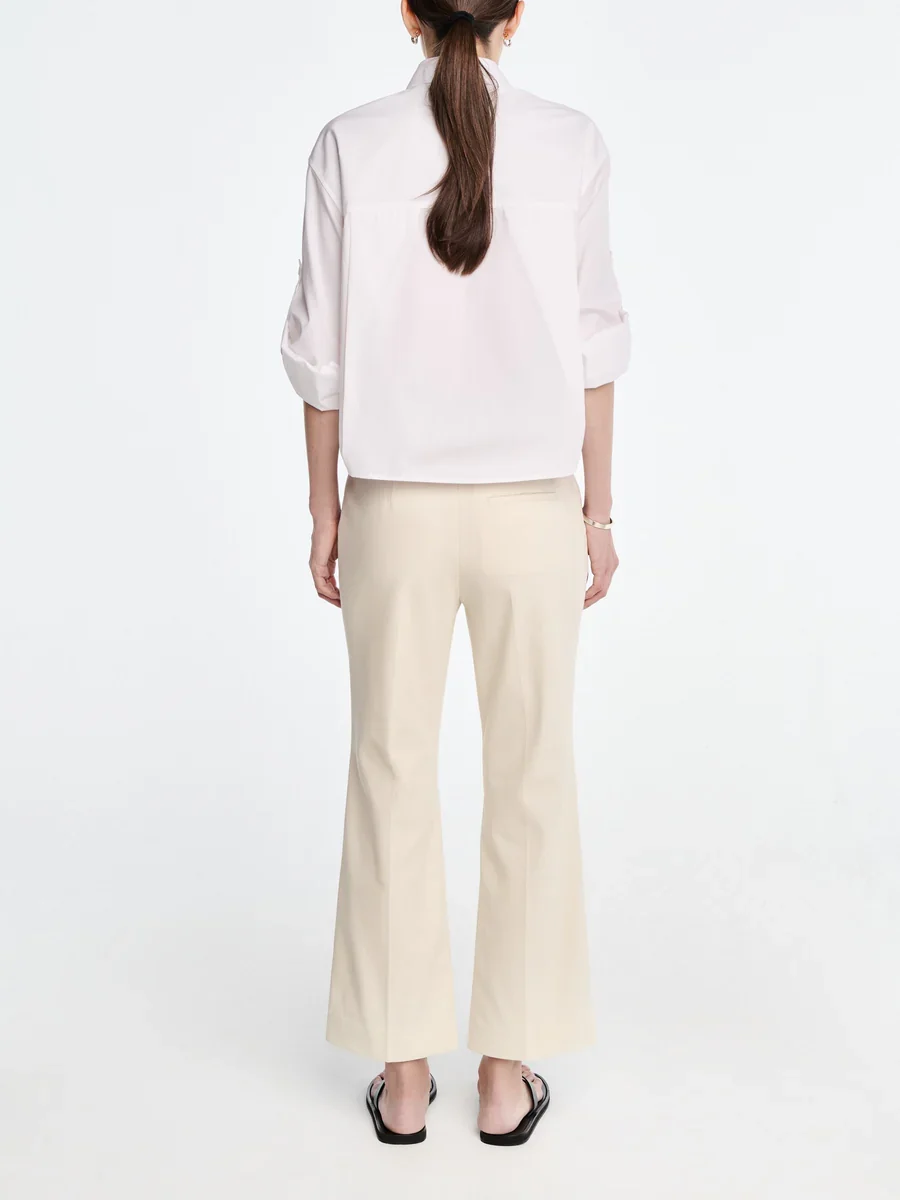 High Waisted Flare in Ivory - Image 3