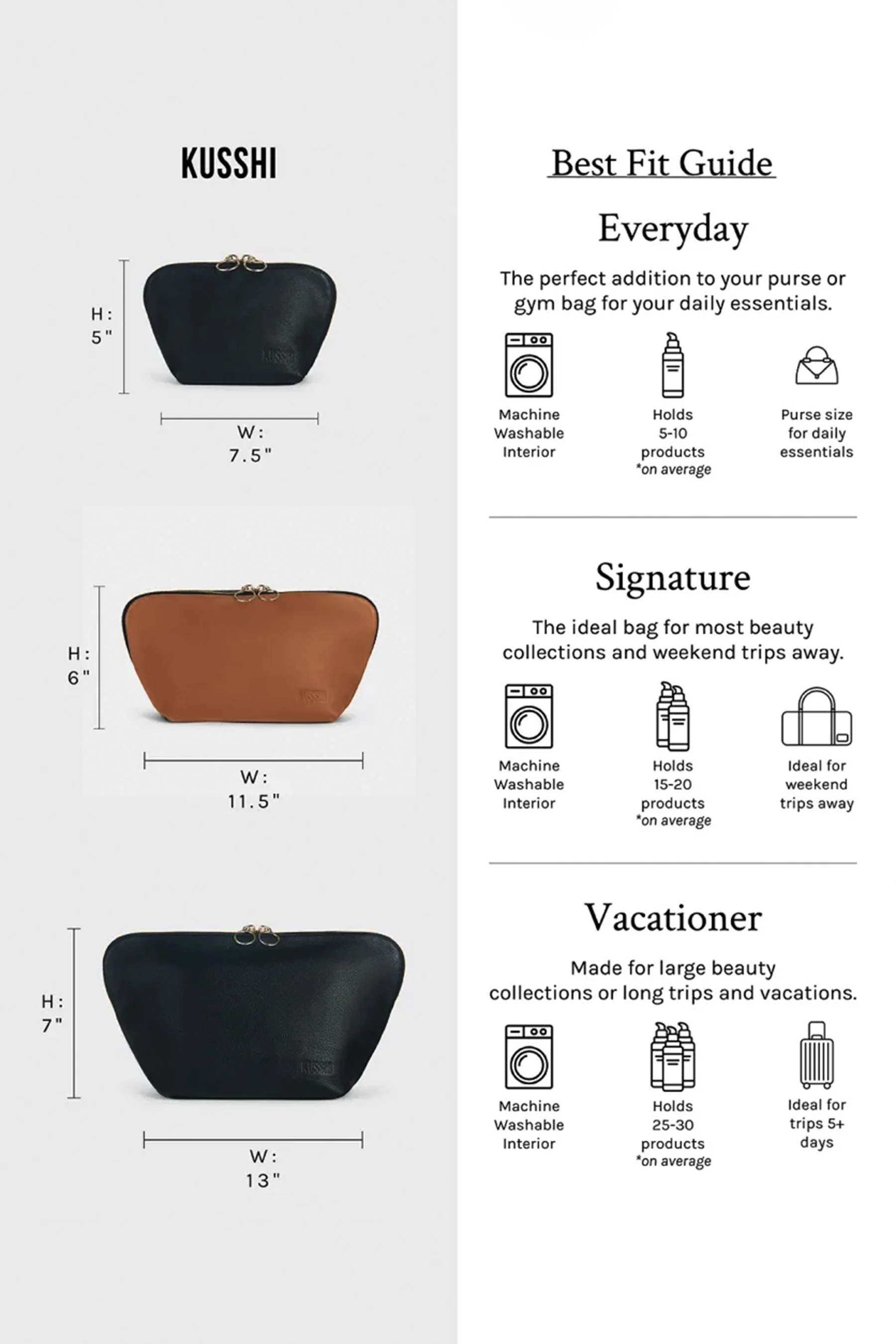 Camel & Red Everyday Makeup Bag - Image 5