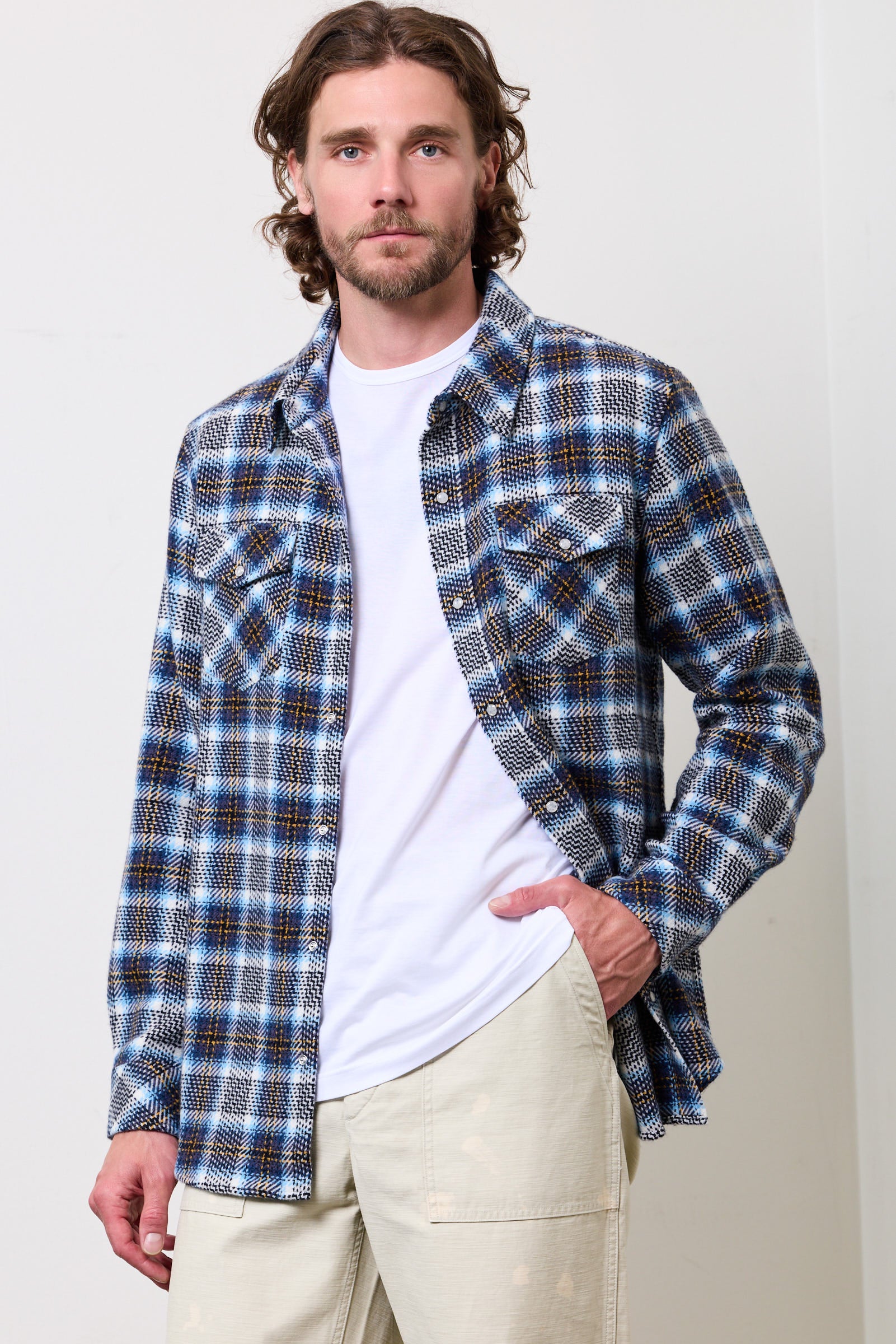 Lightning Storm Tartan Cashmere Shirt - Image 2