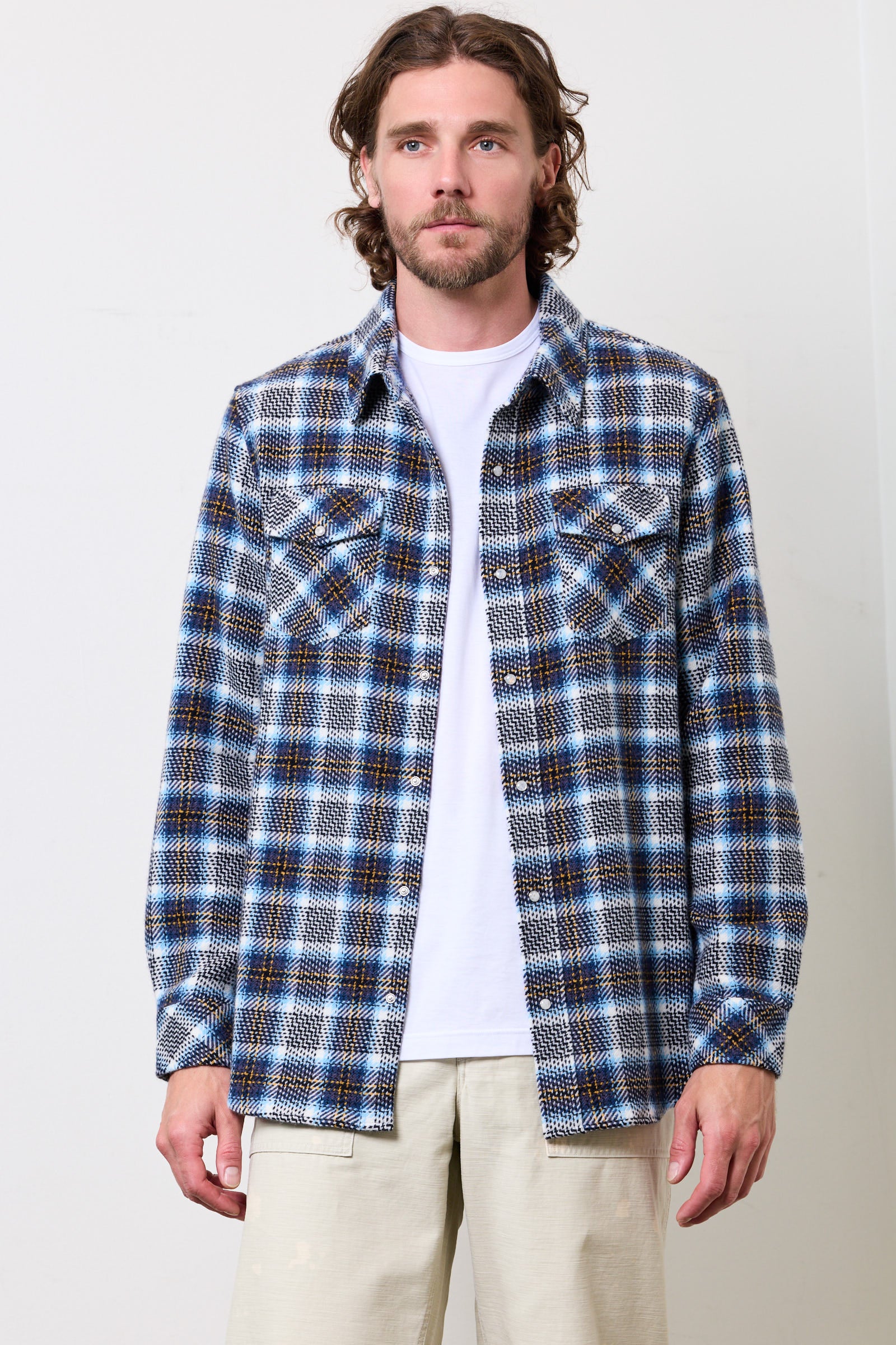 Lightning Storm Tartan Cashmere Shirt - Image 3
