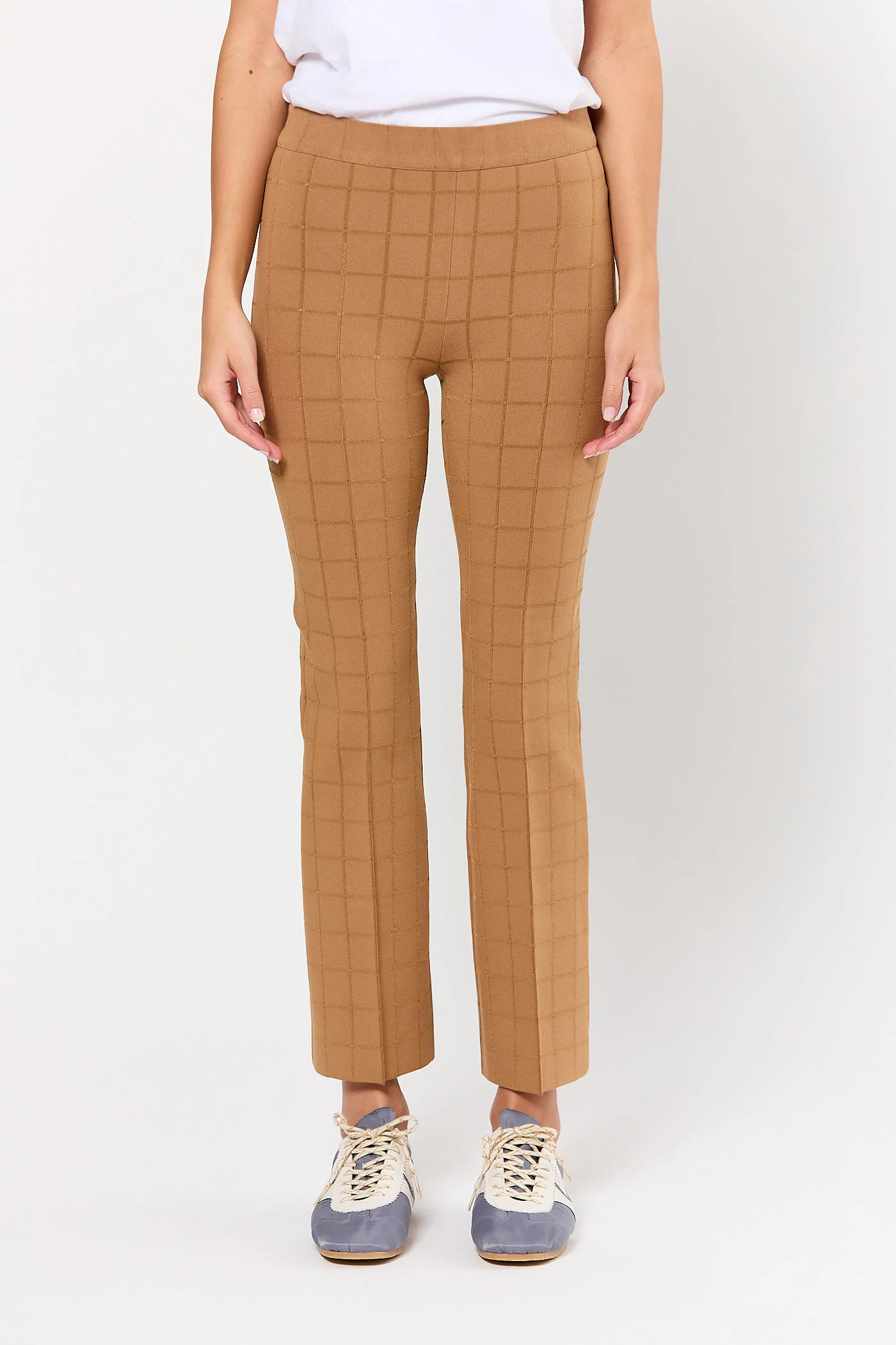 Matte Shine Windowpane Kick Pant - Image 3