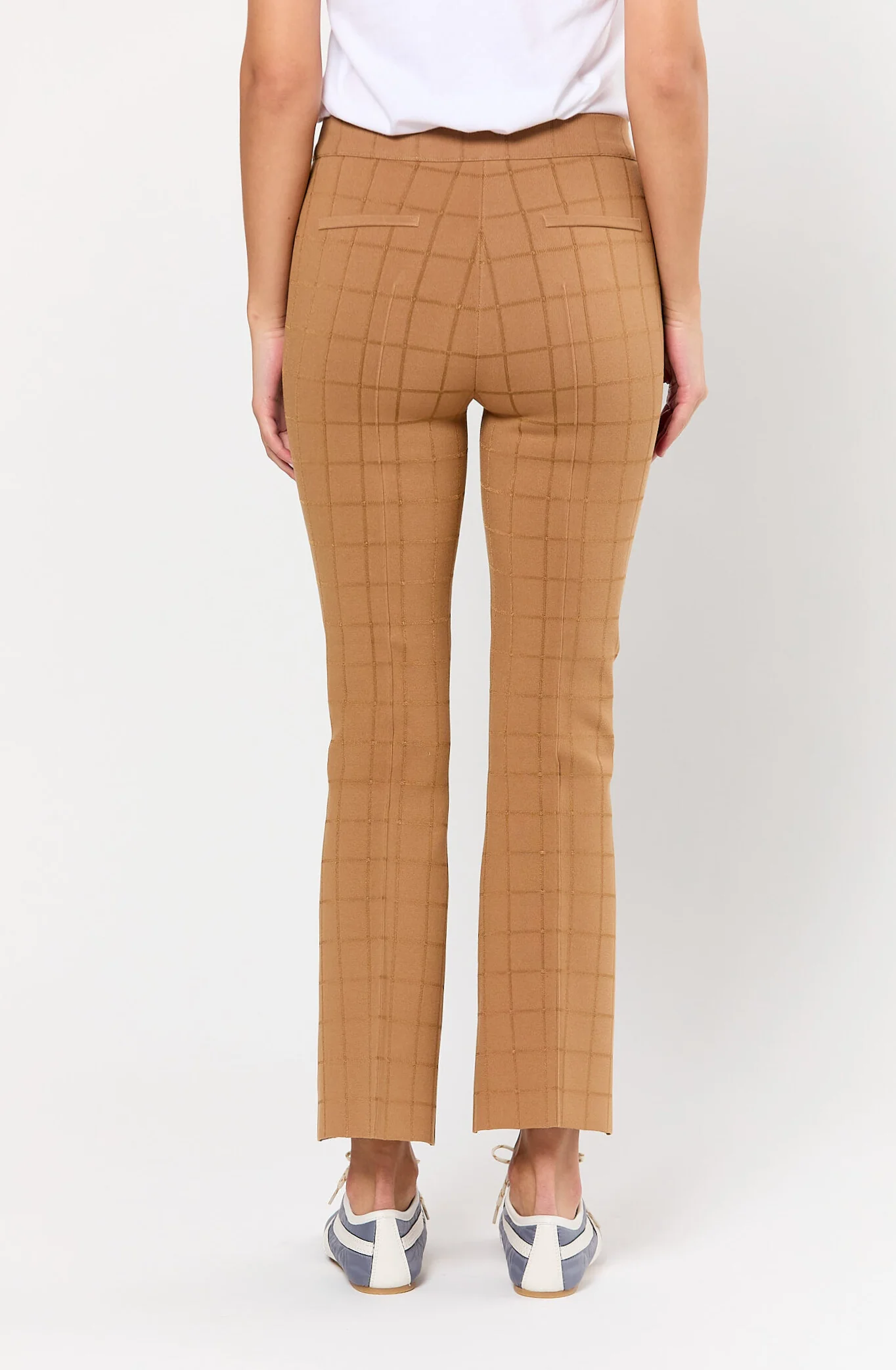 Matte Shine Windowpane Kick Pant - Image 5