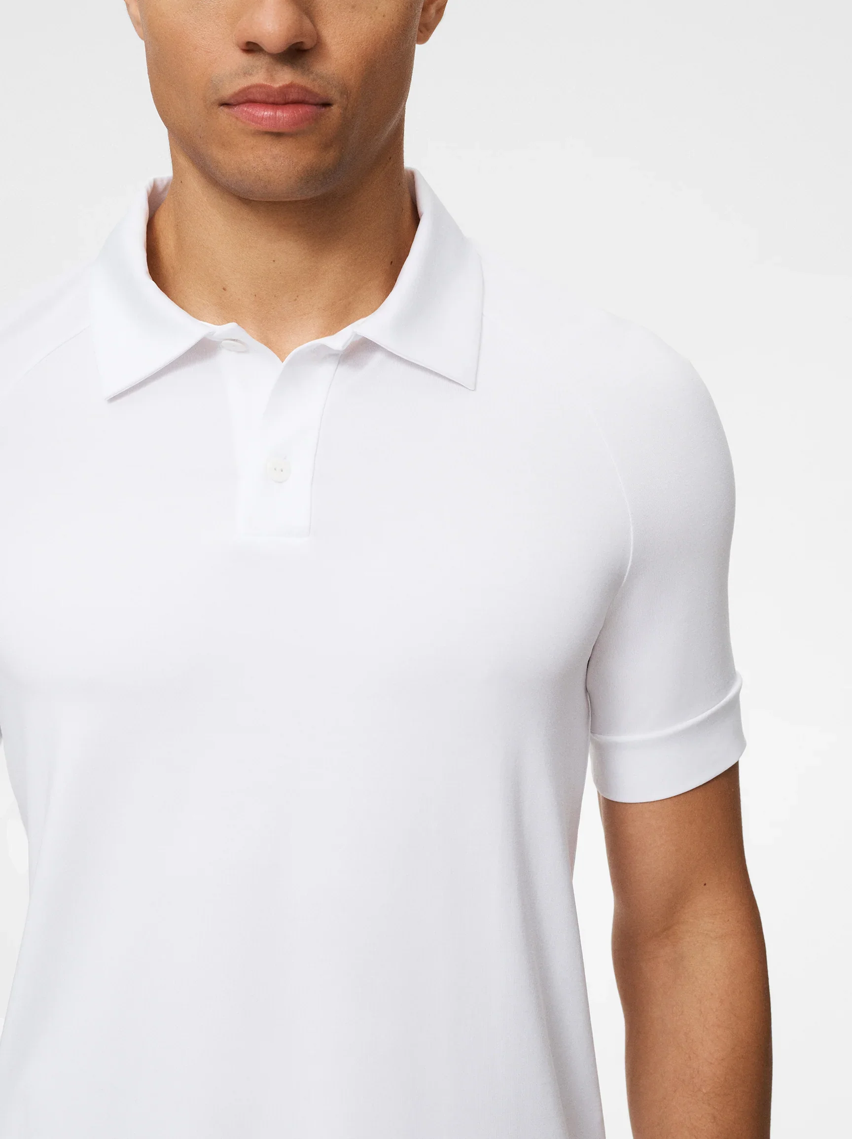 Natural Tennis Polo in White - Image 3