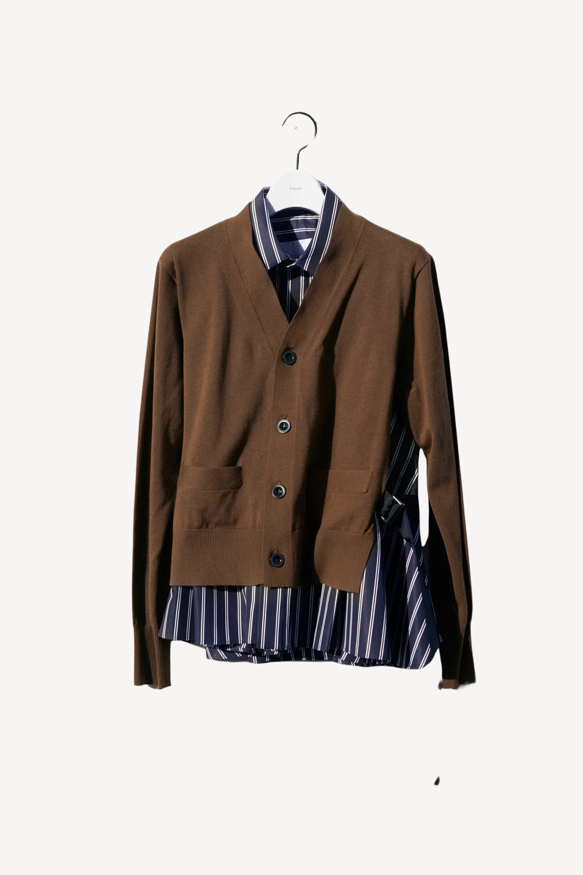 Poplin x Cotton Knit Cardigan