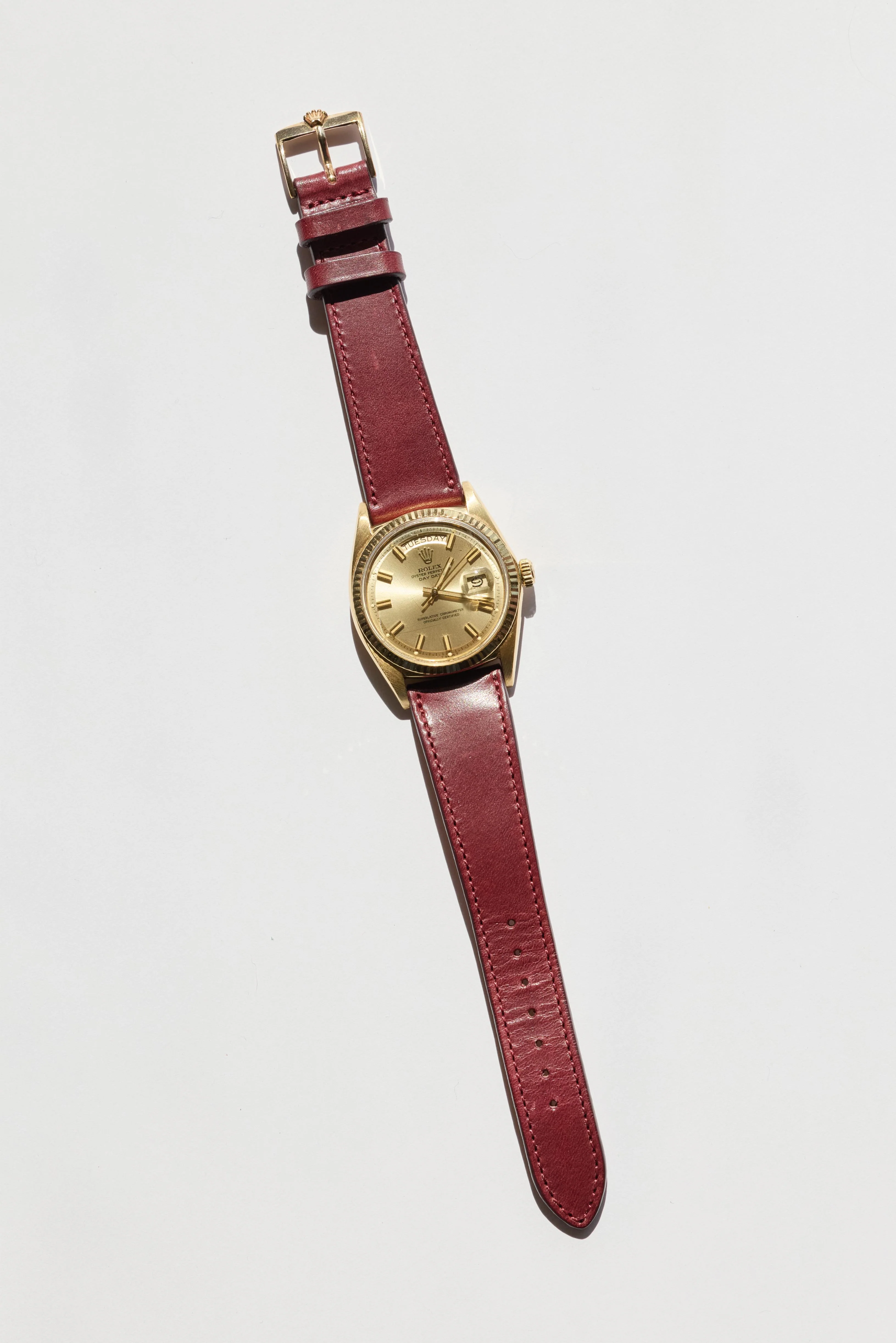 Rolex 18K Yellow Gold Day-Date Wide Boy 1969