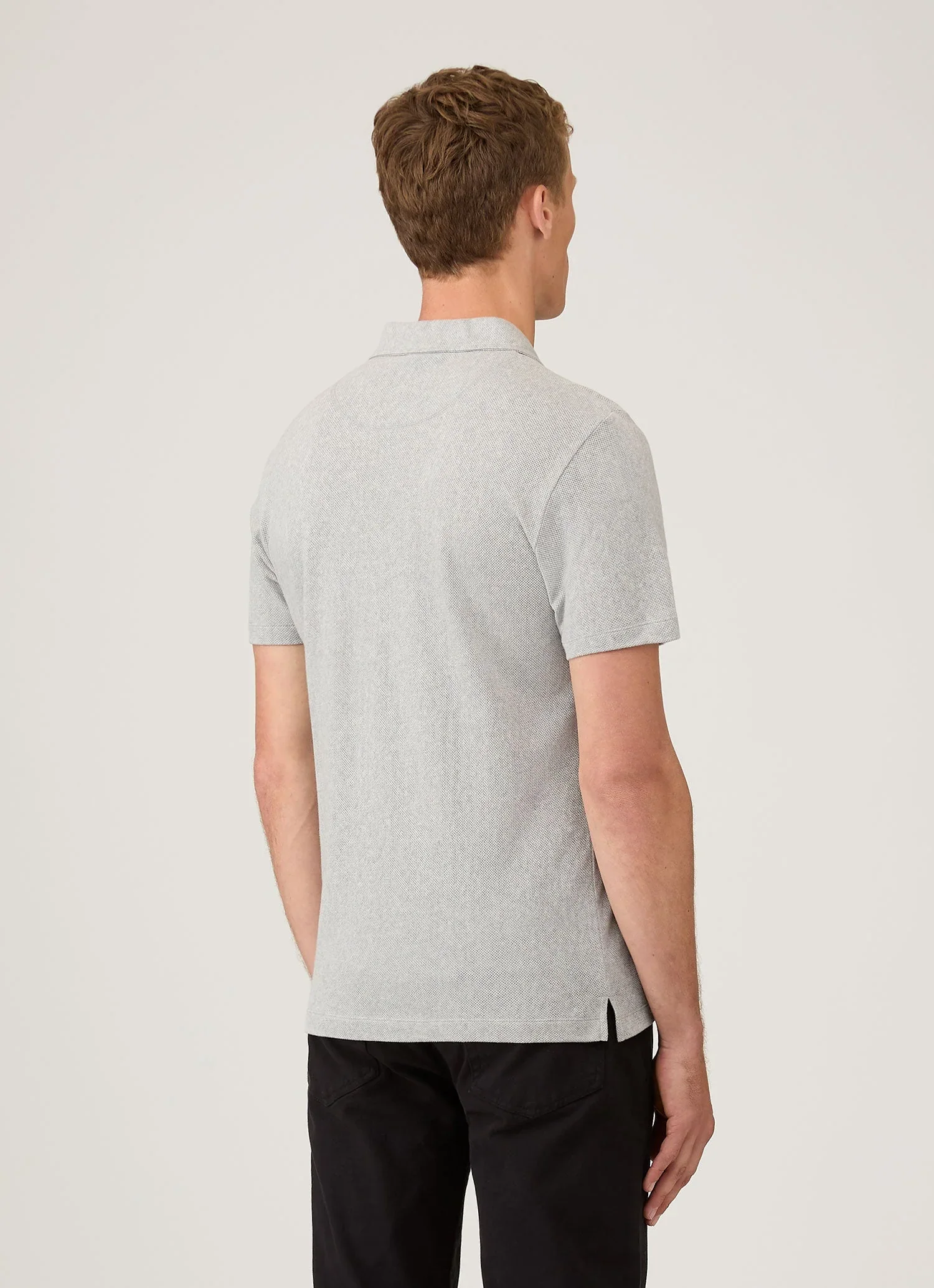 Short Sleeve Riviera Polo in Grey - Image 3