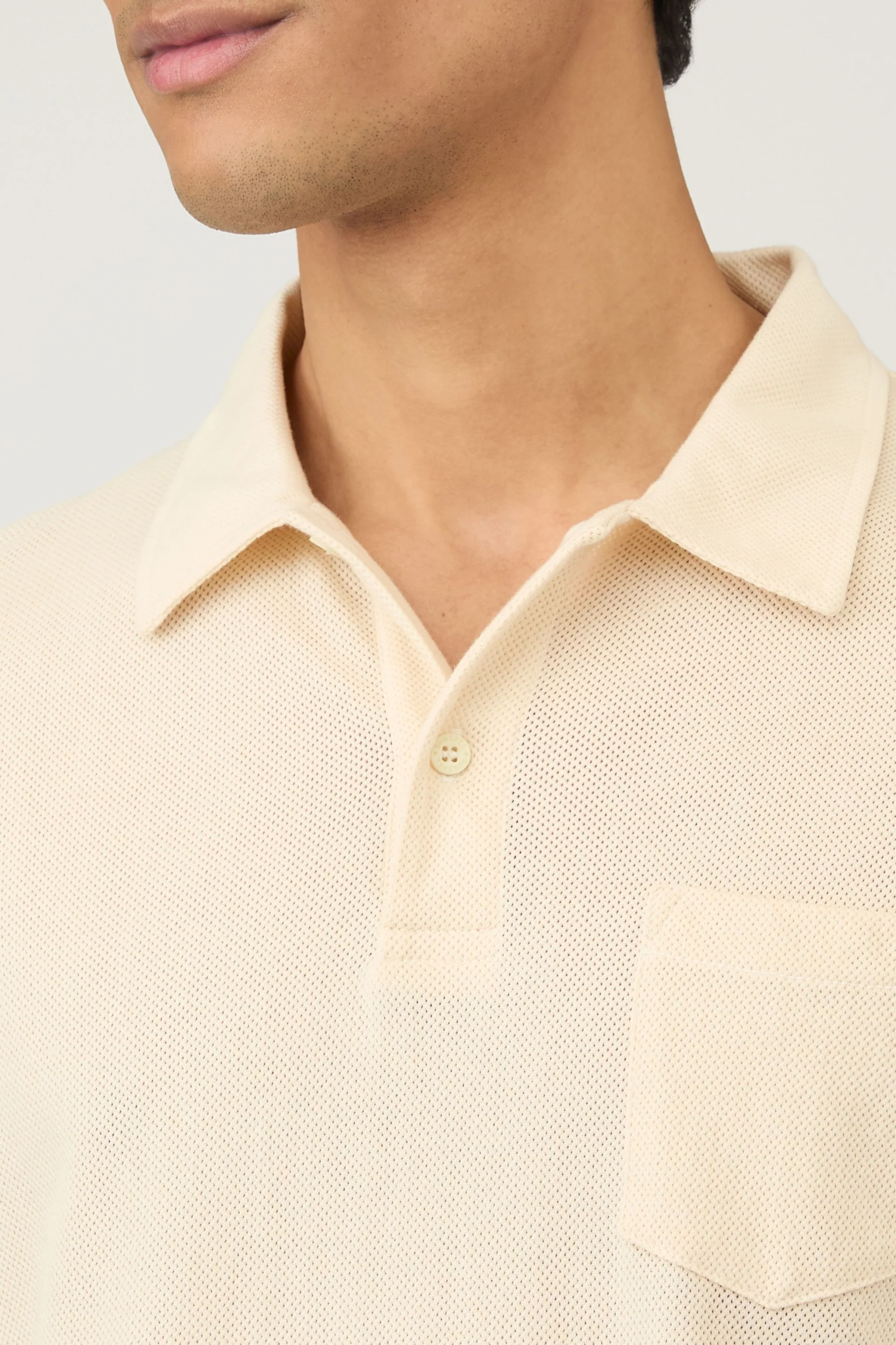 Short Sleeve Riviera Polo in Undyed - Image 3