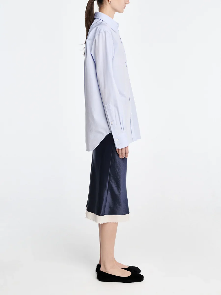 Slim Tunic Shirt in Sky Blue - Image 3