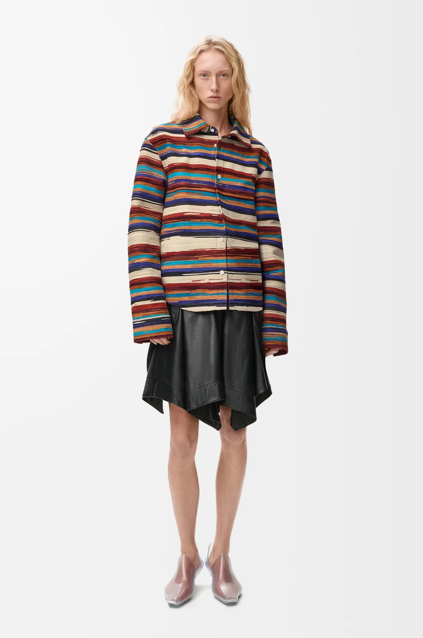 Striped Button Down Overshirt - Image 5