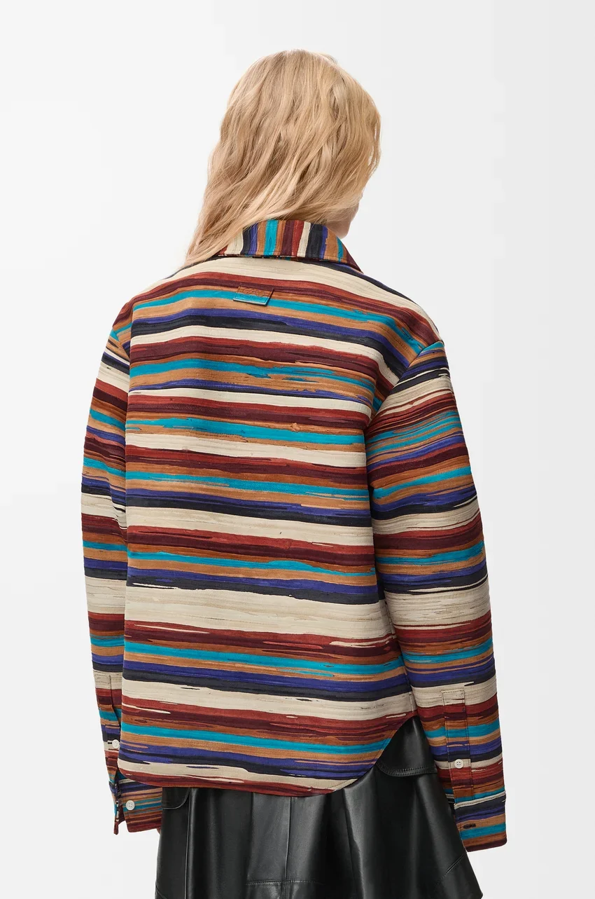 Striped Button Down Overshirt - Image 7