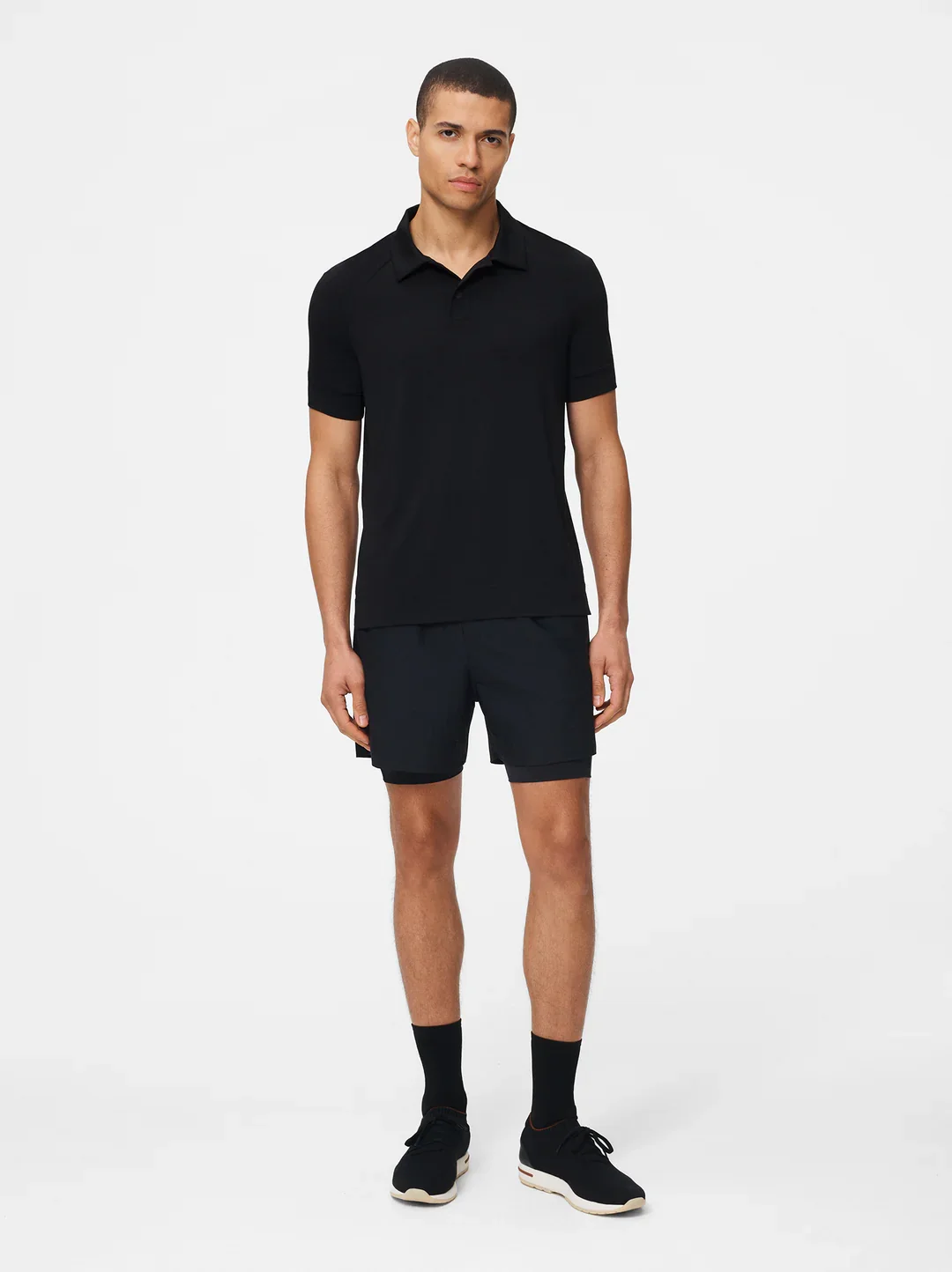 Tennis Short (with Liner) in Black - Image 2