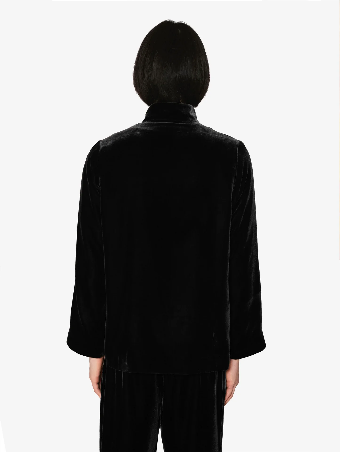 Yali Velvet Blazer in Black - Image 2